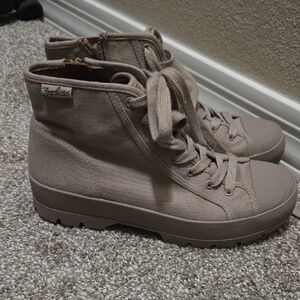 Zodiac Women's Taupe High-Top Sneakers